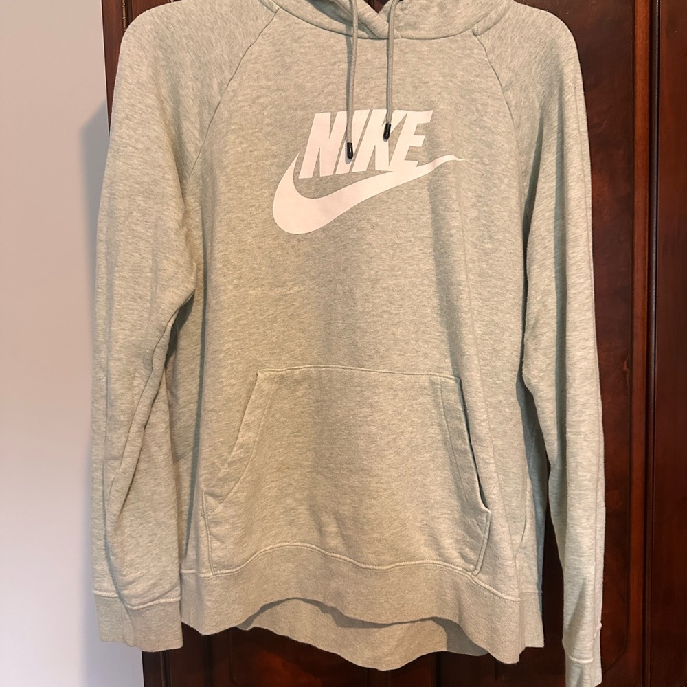 Nike Gray Sweatshirt Hoodie with Iconic Logo